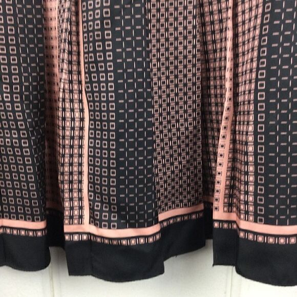 Elie Tahari Silk A-line Skirt, Pink & Black, Size 8 - Picture 8 of 9